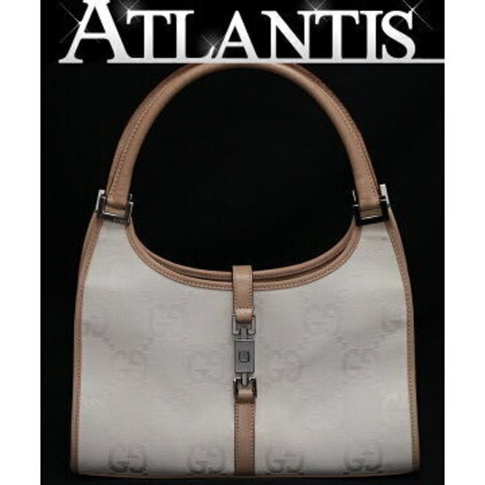 Gucci Jackie handbag white canvas leather